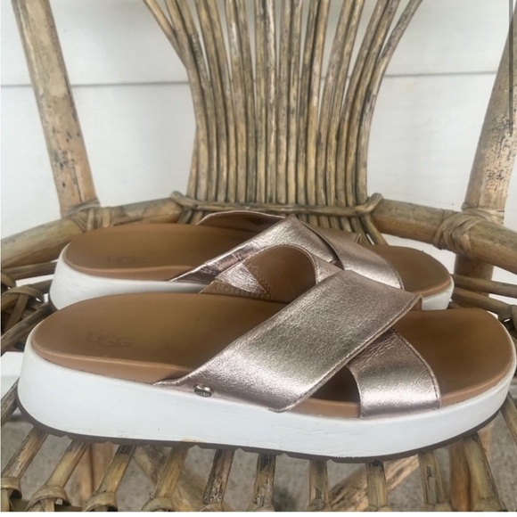 UGG Women's Metallic Slide Sandals - Picture 2 of 6